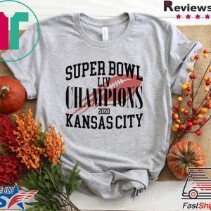 Super Bowl LIV Champions Kansas City Chiefs Football Tee Shirts
