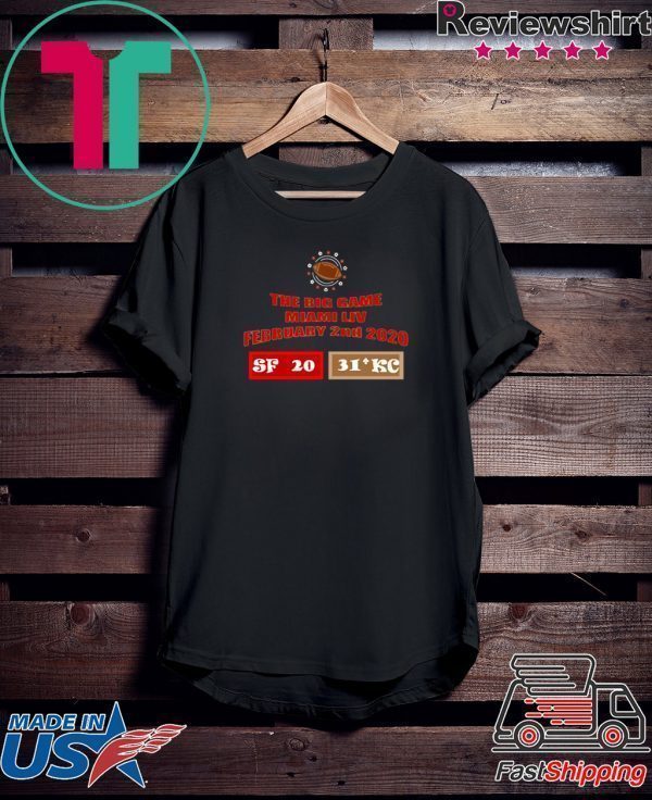 The Big Game Miami Live February 2nd 2020 Football Bowl Game Tee Shirts