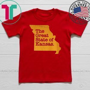 The Great State Of Kansas T-Shirt - Kansas City Chiefs Tee Shirts