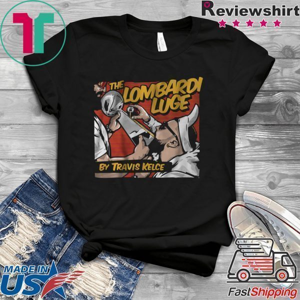 The Lombardi Luge by Travis Kelce Licensed Tee Shirts