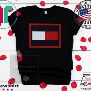 Tommy Hilfiger Navy Embossed Frame Tee Shirts