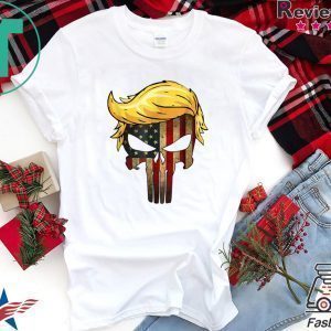 Vintage Trump Hair Skull 2020 American Flag Tee Shirts