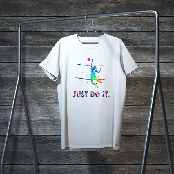 Volleyball Just Do It Florals Tee Shirts