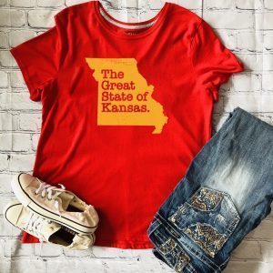 the great state of kansas Kansas city football Tee Shirts