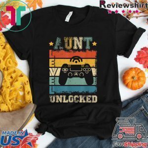 Aunt Level Unlocked Pregnancy Announcement Tee Shirts