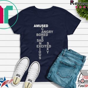 Bored Amused Angry Sad Excited Anxious SCARED Mood Women's T-Shirts
