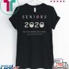 Class Of 2020 Graduation Senior Funny Quarantine Toilet Paper Tee Shirts