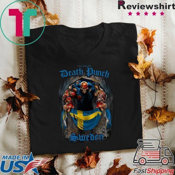 Death Punch Sweden Flag Tee Shirts