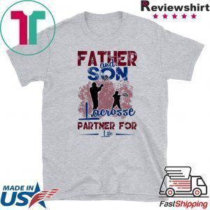 Father And Son Facrosse Partner For Life Tee Shirts