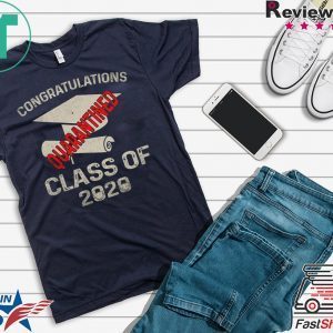 Funny Quarantined 2020 Graduating Class in Quarantine Retro Tee Shirts