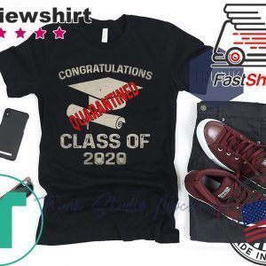 Funny Quarantined 2020 Graduating Class in Quarantine Retro Tee Shirts