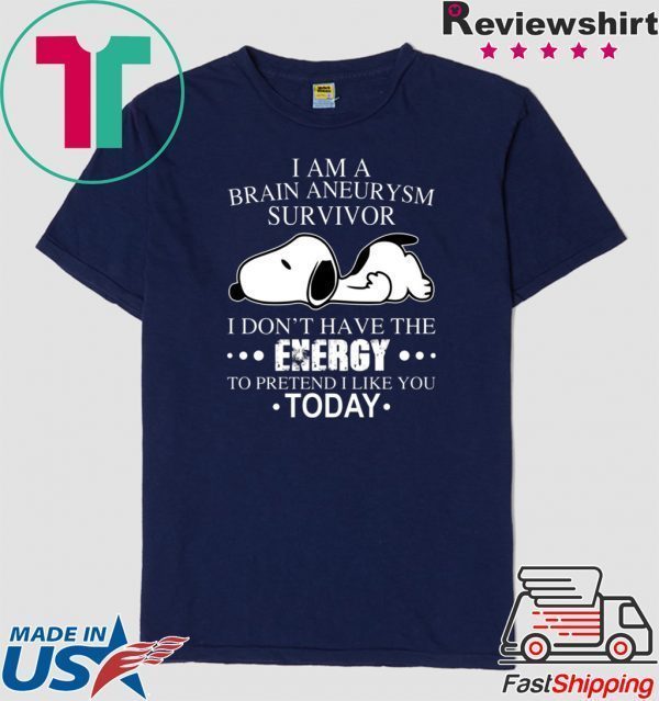 Snoopy I am a brain aneurysm survivor Tee Shirts