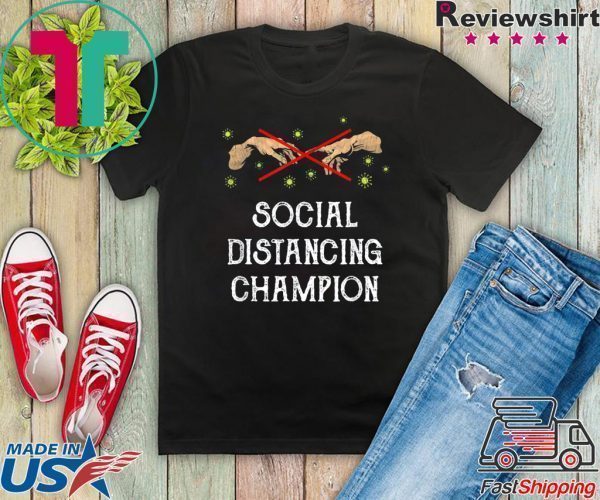 Social Distancing World Champion Funny Introvert Virus Women's T-Shirt