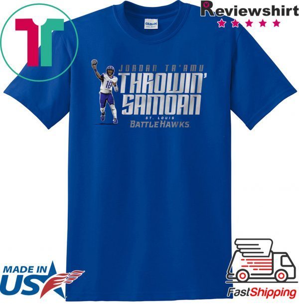 Throwin' Samoan St Louis Battlehawks Tee Shirts