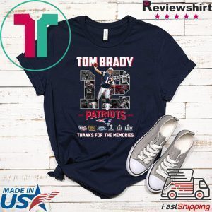 Tom Brady thank you for the memories Tee Shirts