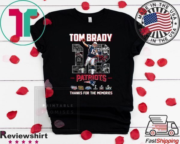 Tom Brady thank you for the memories Tee Shirts