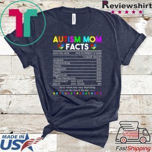 Women Autism Mom Facts One Supportive Mom Autism Awareness Tee Shirts