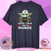 Baby Yoda Mask Keep Calm I’m A Nurse Tee Shirts