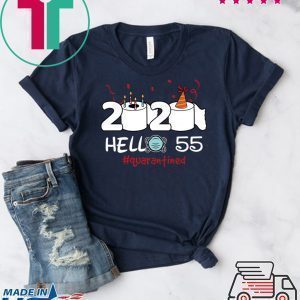 Born in 1965 Birthday Gift Idea 2020 Hello 55 Toilet Paper Birthday Cake Quarantined Social Distancing Classic Tee Shirt