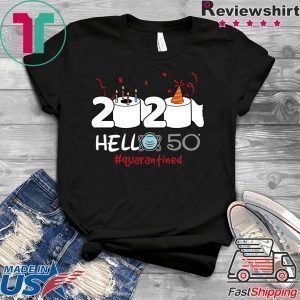 Born in 1970 Birthday Gift Idea 2020 Hello 50 Toilet Paper Birthday Cake Quarantined Social Distancing Classic Tee Shirts