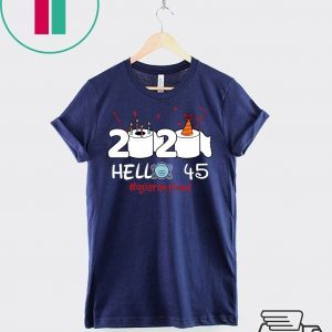 Born in 1975 Birthday Gift Idea 2020 Hello 45 Toilet Paper Birthday Cake Quarantined Social Distancing Classic Tee Shirts