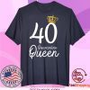 Born in 1980 My 40th Birthday Quarantine Queen Social Distancing Birthday 2020 Tee Shirts