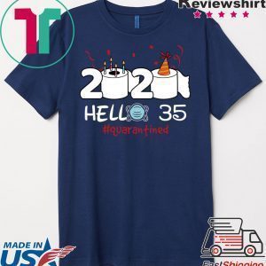 Born in 1985 Birthday Gift Idea 2020 Hello 35 Toilet Paper Birthday Cake Quarantined Social Distancing Classic Tee Shirts