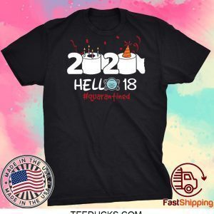 Born in 2002 Birthday Gift Idea 2020 Hello 18 Toilet Paper Birthday Cake Quarantined Social Distancing Classic Tee Shirts