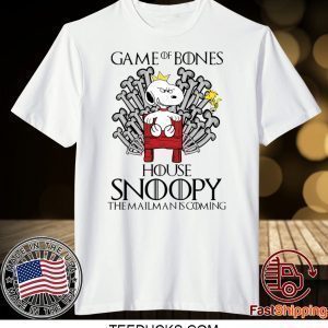 Game of bones house snoopy the mailman is coming Tee Shirts