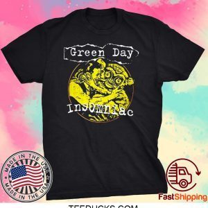Green Day Insomniac Free Hugs Band Logo Tee Shirts