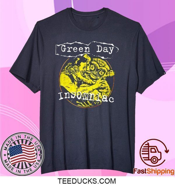 Green Day Insomniac Free Hugs Band Logo Tee Shirts