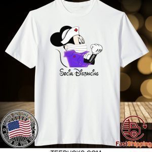 Mickey – Minnie Mouse Nurse Social Disyancing Tee Shirts