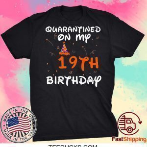 Quarantined On My 19th Birthday Born in 2001 Social Distancing Bday Top Birthday Gift 2020 Tee Shirts