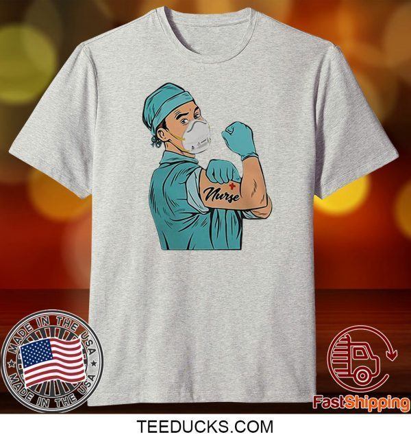 Strong Doctor Mask Tattoos Nurse Tee Shirts