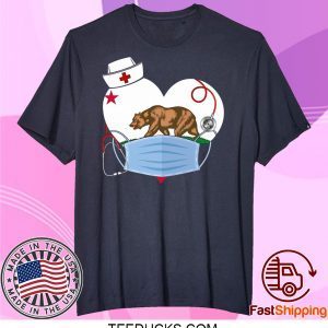 The Bear State Heart Flag Nurse Tee Shirts