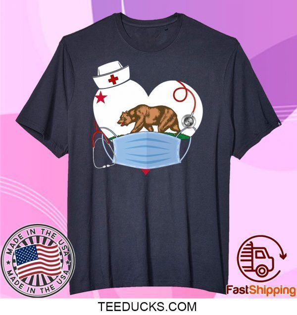 The Bear State Heart Flag Nurse Tee Shirts