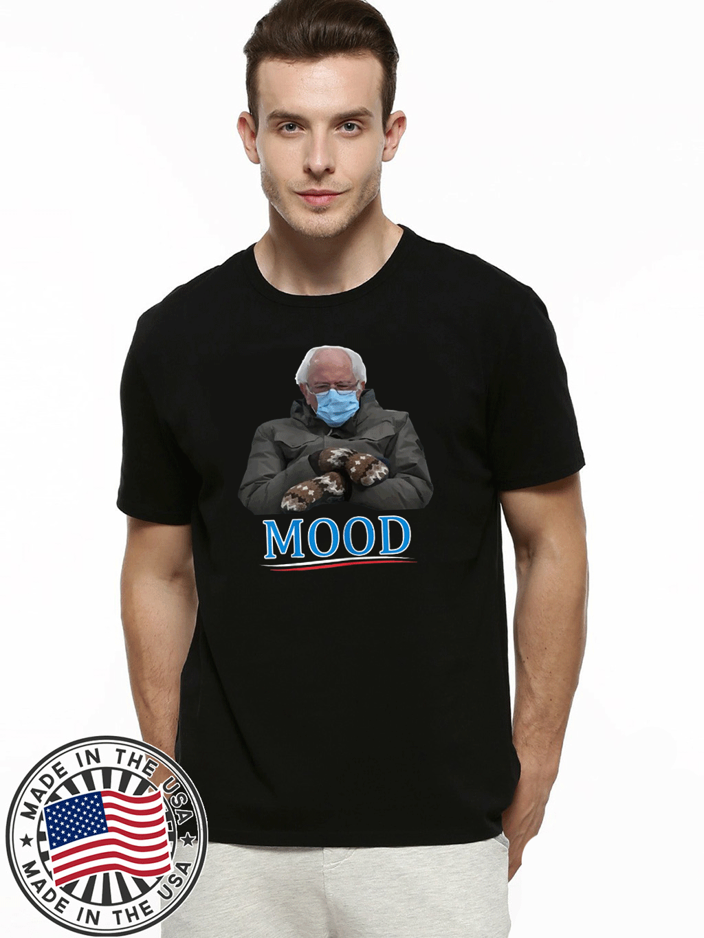 Bernie Sanders Mitten #MOOD Cold Inauguration Day 2021 Meme T-Shirt