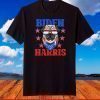Biden Harris 2021 Democrat American Flag Pug Dog Sunglasses T-Shirt