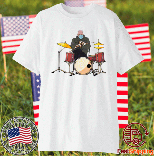 Funny Bernie Sanders Drum Mittens Sitting Inauguration Meme Shirt