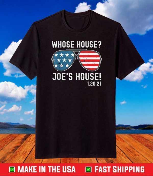 Joe's House Inauguration Day Retro Sunglasses Flag 1.20.21 T-Shirt