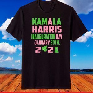Kamala Harris Inauguration Day 2021 President Green and Pink T-Shirt