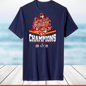 Kansas City Chiefs Football 2021 Super Bowl Black T-Shirt