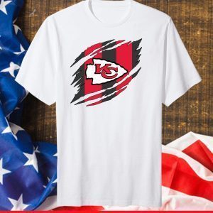 Kansas City Chiefs Torn NFL,Football Teams,Chiefs Football Team T-Shirt