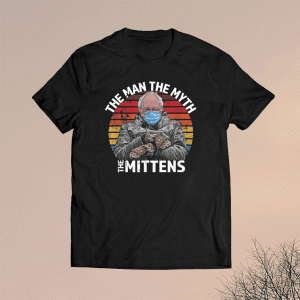 Vintage Man Myth Mittens Funny Inauguration Bernie Sanders Meme Shirt