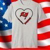 Tampa Bay Buccaneers Heart T-Shirt
