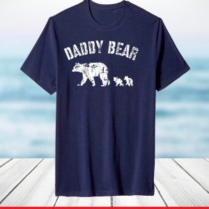 Vintage Daddy Bear with 2 Two Cubs Dad Father Papa T-Shirt