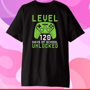 120 Days Of School Shirt For Kids Video Gamer Unisex T-Shirt
