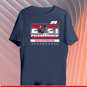 2021 Champions Buccaneers Shirt - Tampa Bay Buccaneers NFL Buccaneers Super Bowl 2021 Champions T-Shirt
