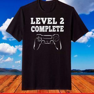 2nd Wedding Anniversary Gamer Level 2 Complete T-Shirt