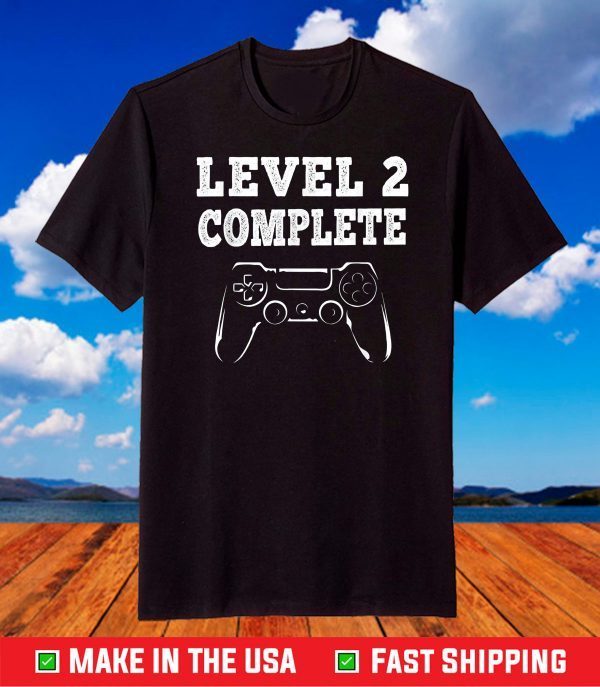 2nd Wedding Anniversary Gamer Level 2 Complete T-Shirt